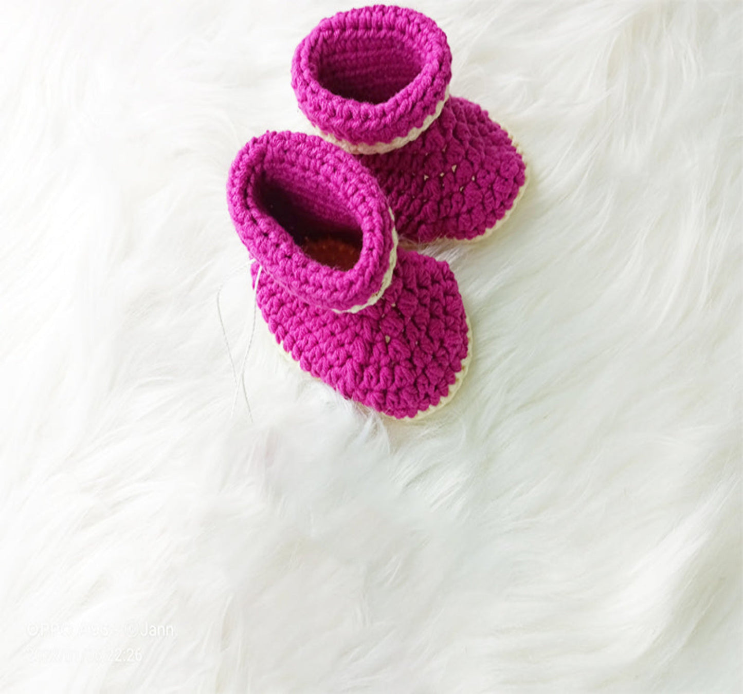 Newborn Crocheted Booties Peekadoo