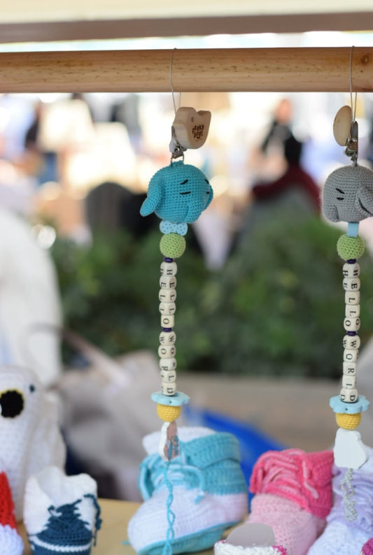 Ellie The Elephant - pacifier holder
