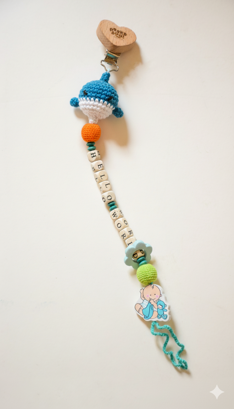 Finn the Whale the pacifier holder