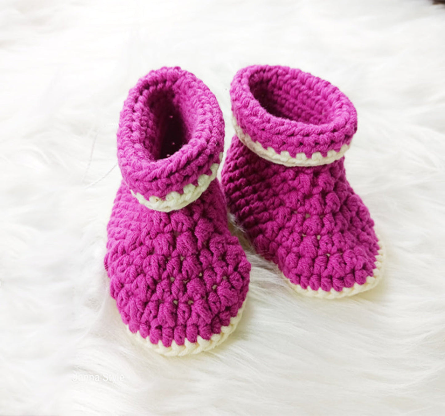 Newborn Crocheted Booties Peekadoo