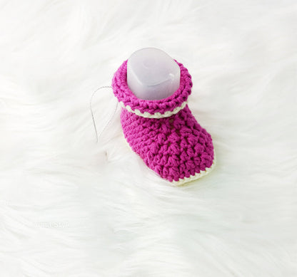 Newborn Crocheted Booties Peekadoo