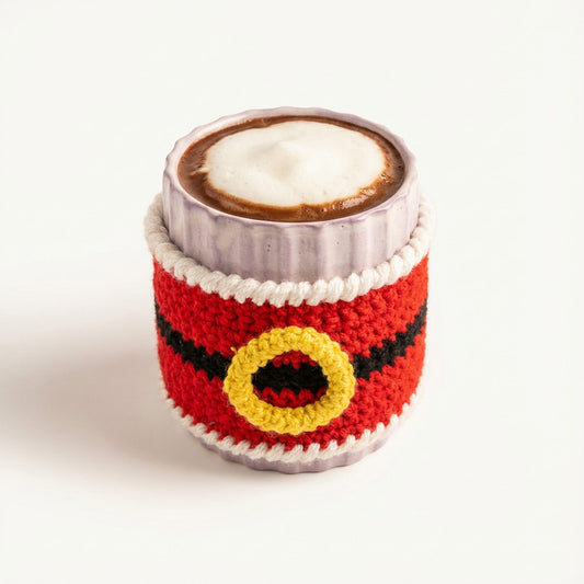 Peekadoo Santa Crochet Mug Cover handmade baby product