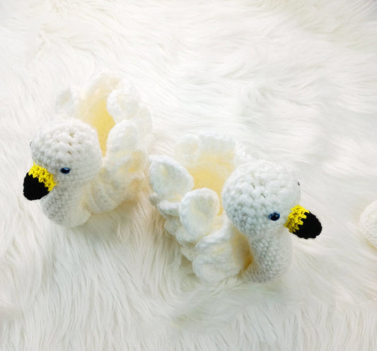 Peekadoo Swan Girls Slippers Peekadoo handmade baby product